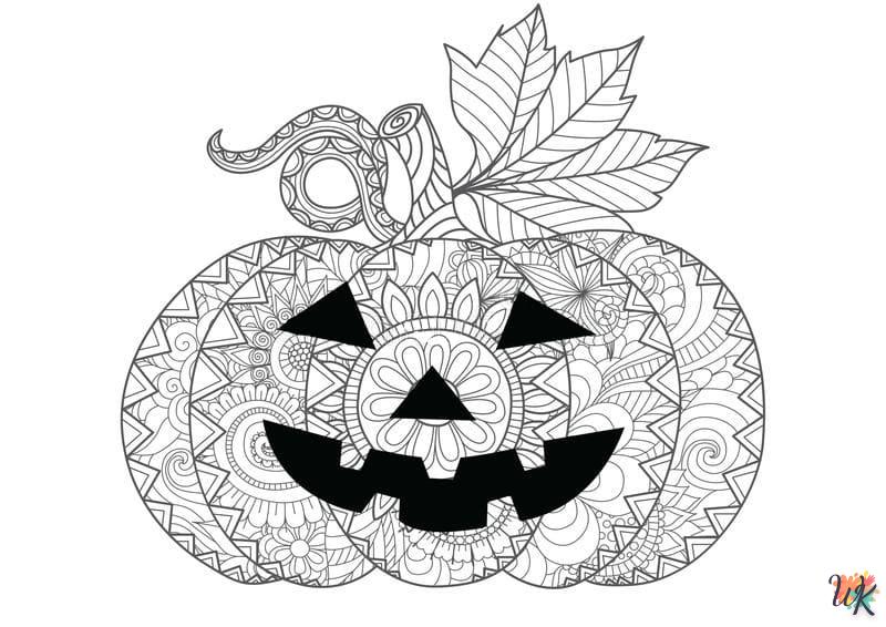 coloriage Halloween  automne en ligne gratuit à imprimer 5