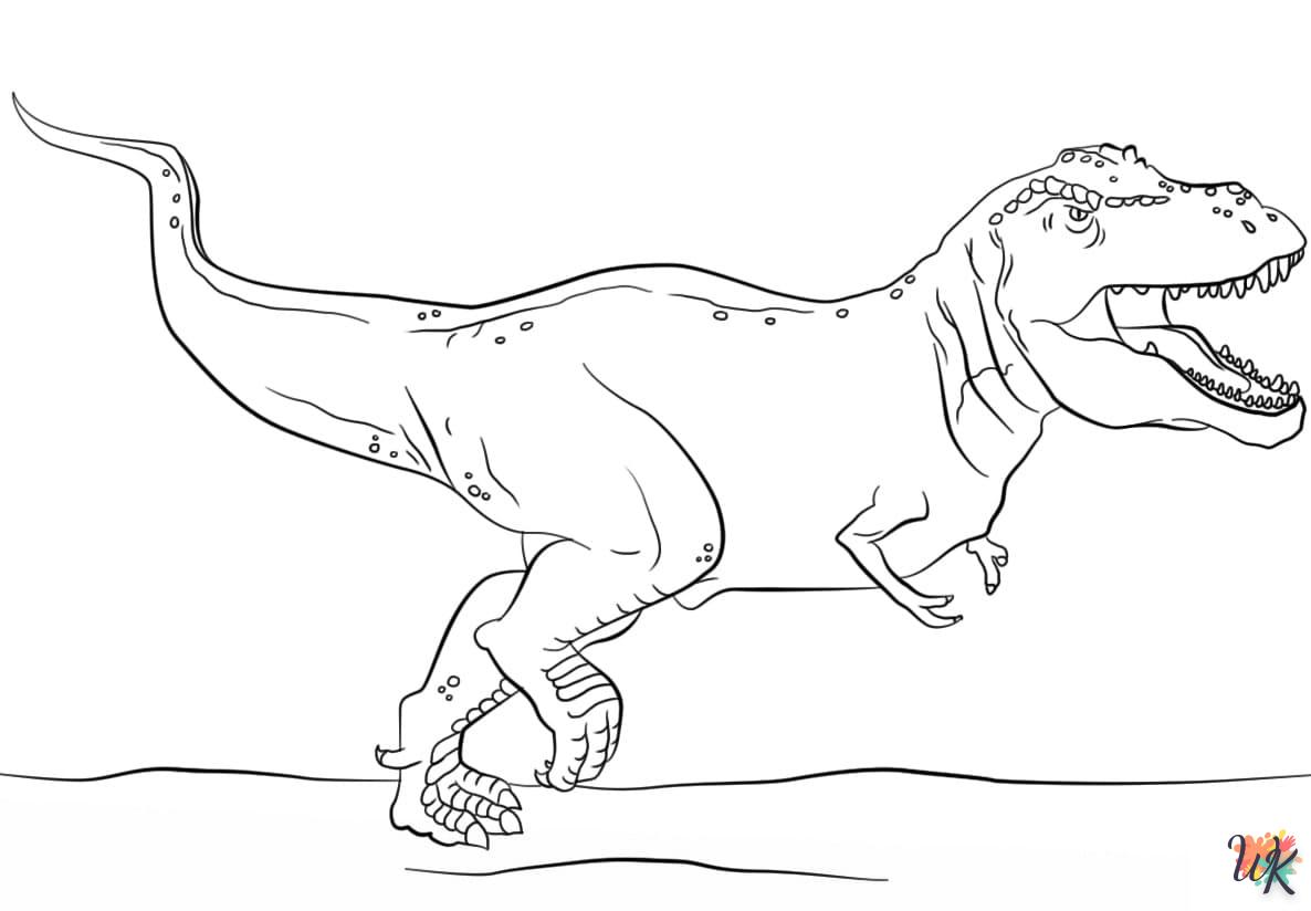 coloriage Jurassic World  à imprimer kawaii