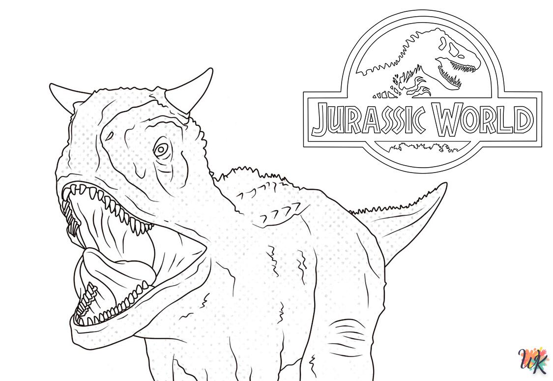 coloriage Jurassic World  enfant 3 ans a imprimer 1