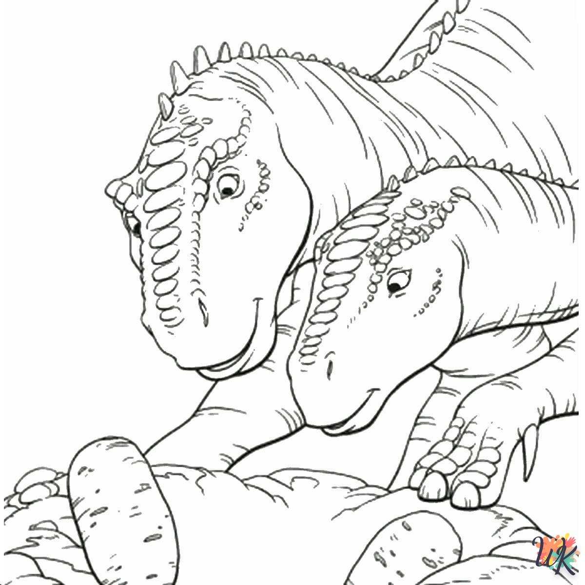 coloriage Jurassic World  à numéro adulte en ligne gratuit