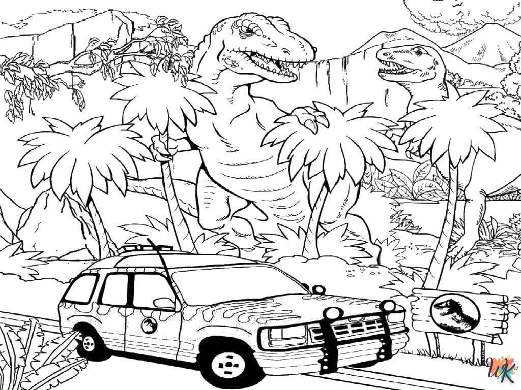 coloriage Jurassic World  animaux enfant a imprimer