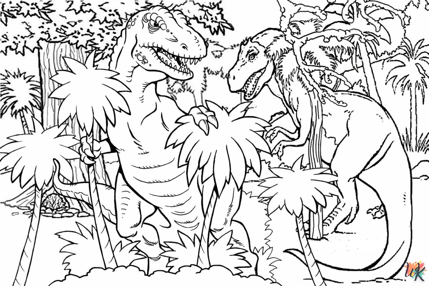 image pour coloriage Jurassic World  enfant