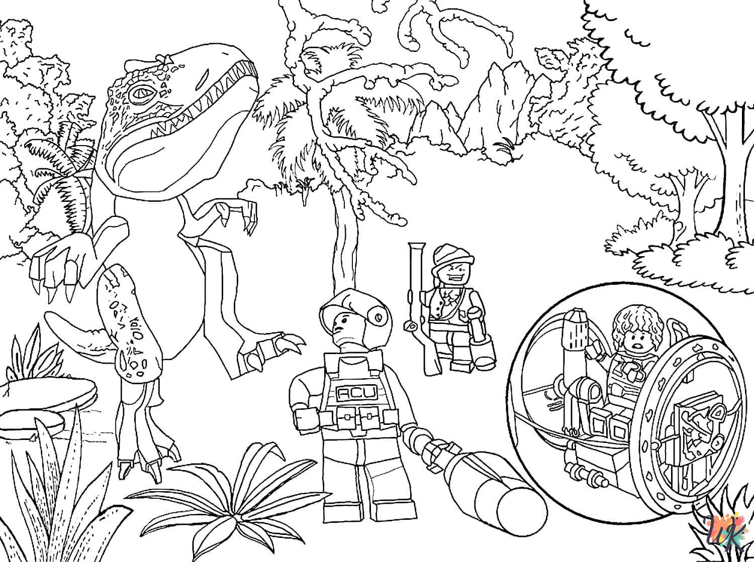 coloriage Jurassic World  enfant 2 ans a imprimer