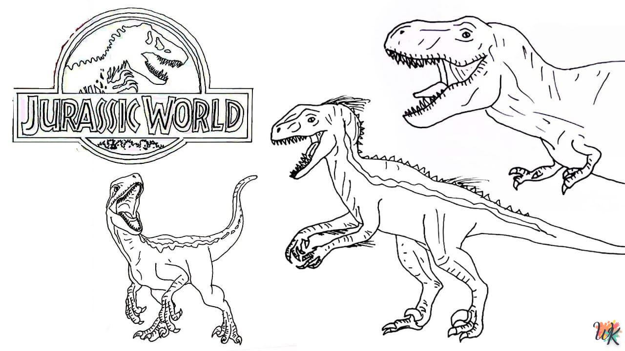 coloriage Jurassic World  pour enfants a imprimer 1