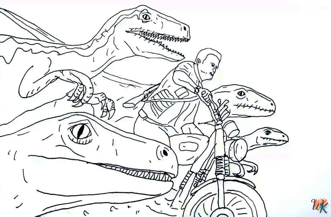 coloriage Jurassic World  à imprimer pour enfant de 6 ans