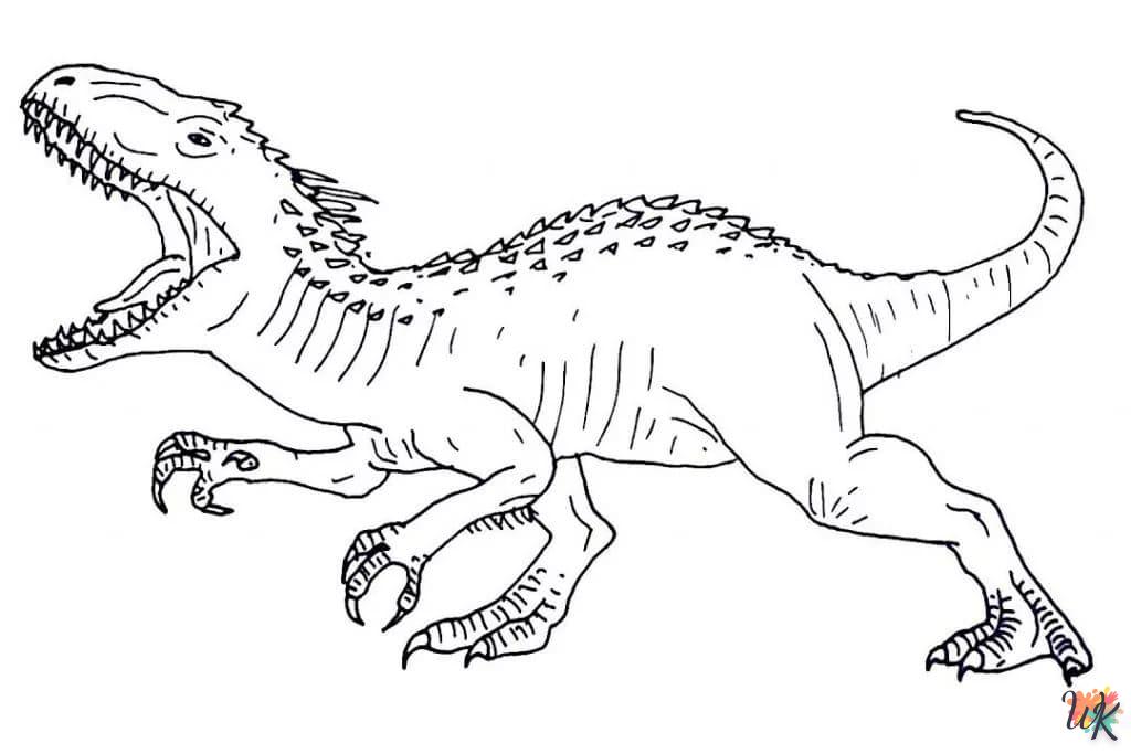 coloriage Jurassic World  et decoupage a imprimer gratuit 1