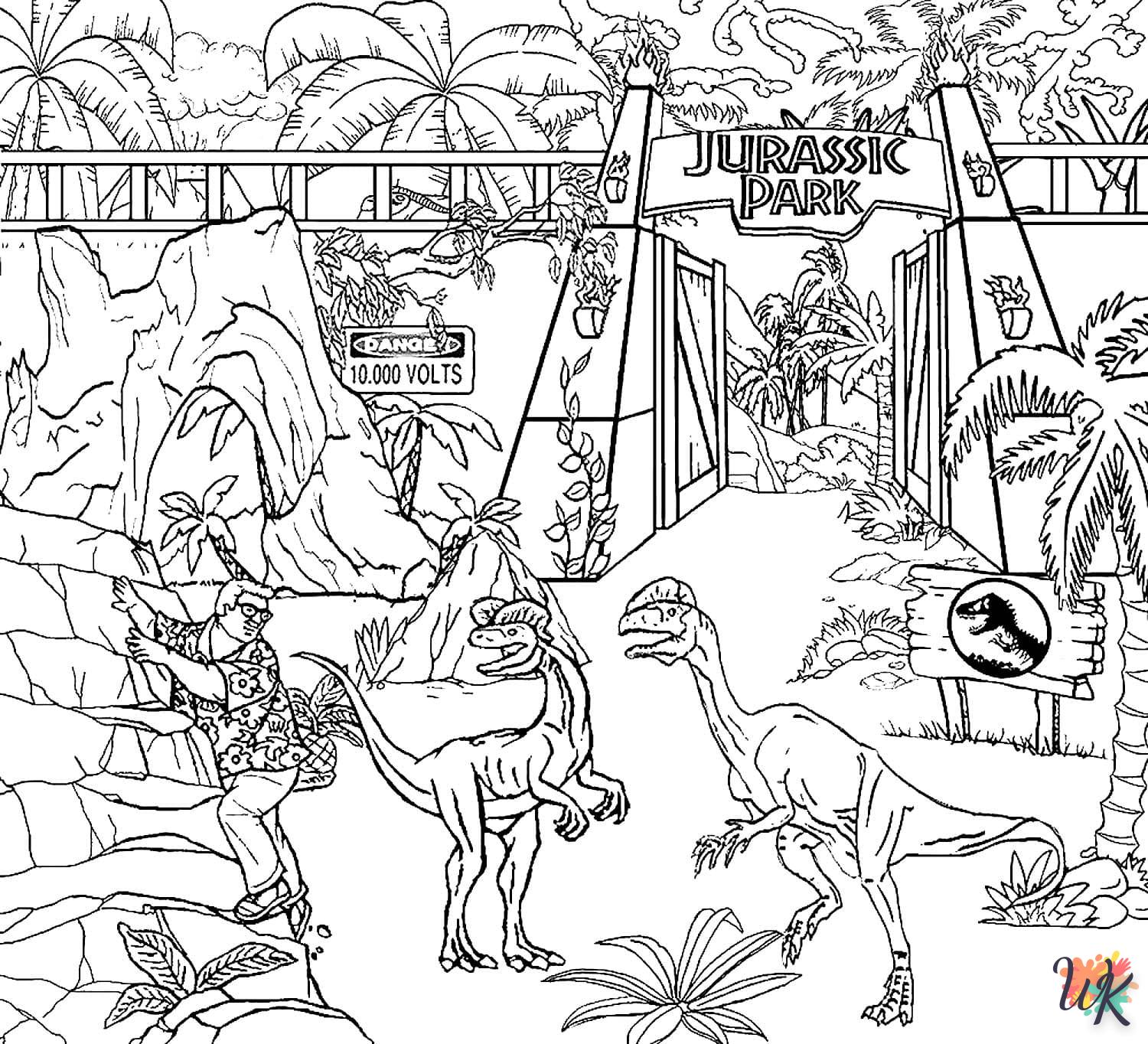 coloriage Jurassic World  à imprimer a4