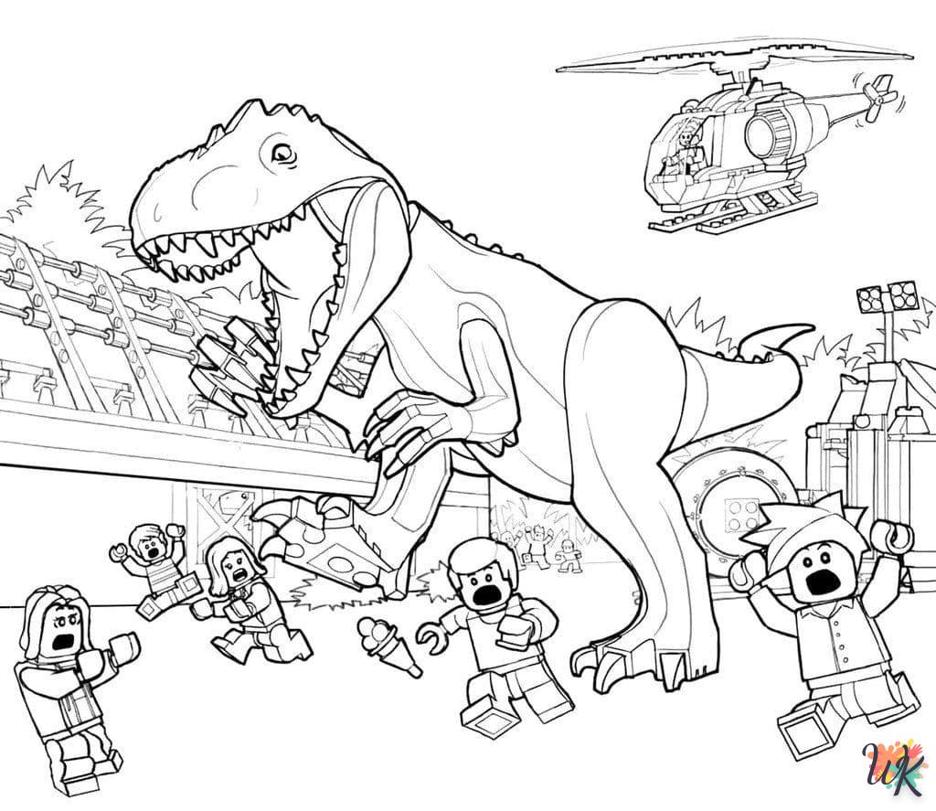 coloriage Jurassic World  enfant 7 ans a imprimer