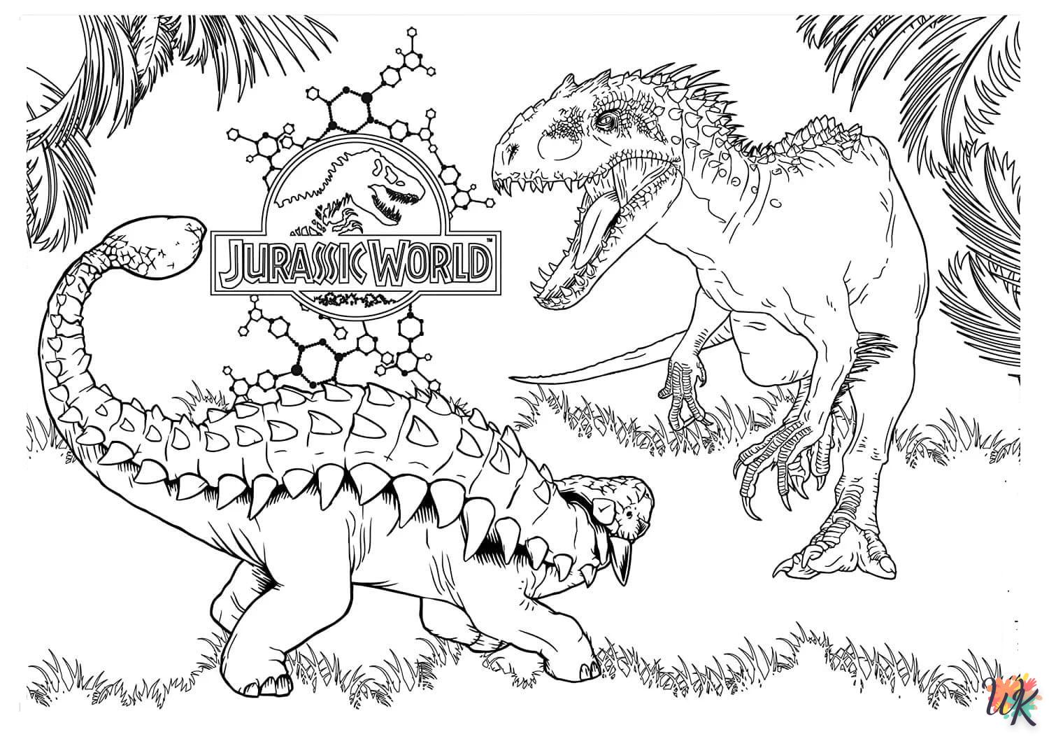 coloriage Jurassic World  et apprentissage