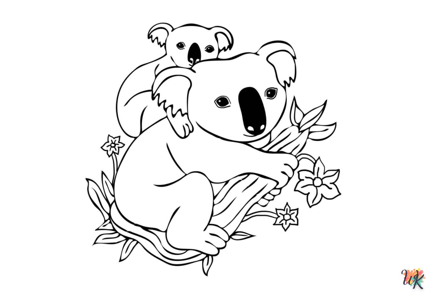 coloriage Koala  enfant 8 ans a imprimer