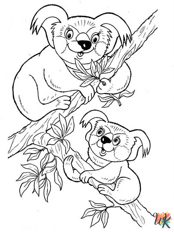 coloriage Koala  à imprimer pour enfant de 3 ans 1