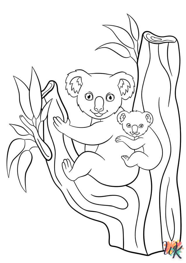 coloriage Koala  à imprimer pdf gratuit 1