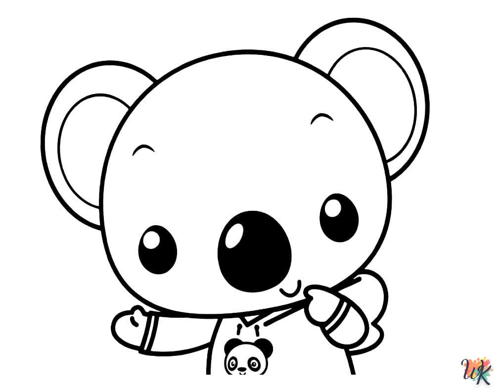 coloriage Koala  à imprimer pour enfant de 10 ans