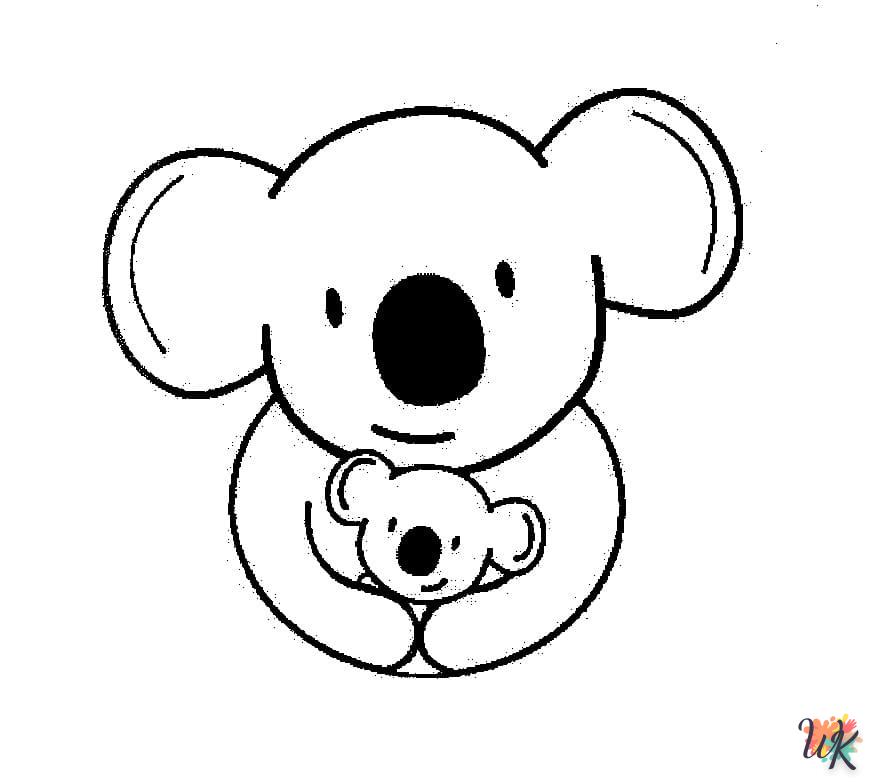 coloriage Koala  à imprimer pdf