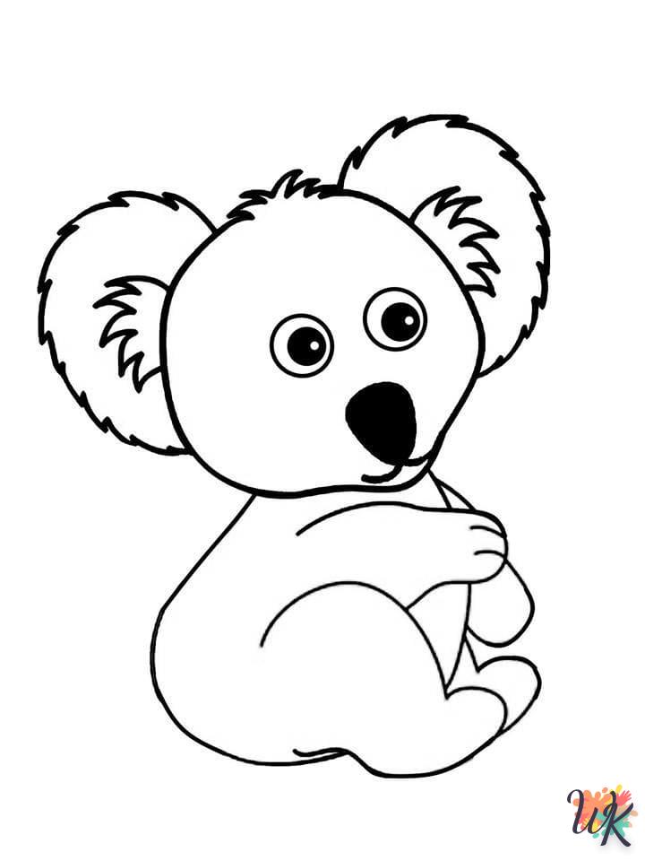 coloriage Koala  licorne en ligne gratuit à imprimer