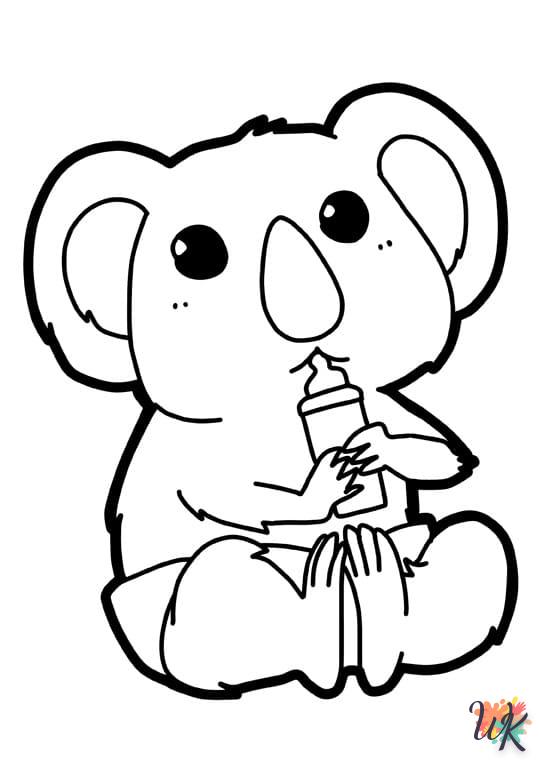 coloriage Koala  à imprimer gratuitement pdf 1