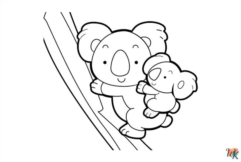 coloriage Koala  à imprimer pdf gratuit