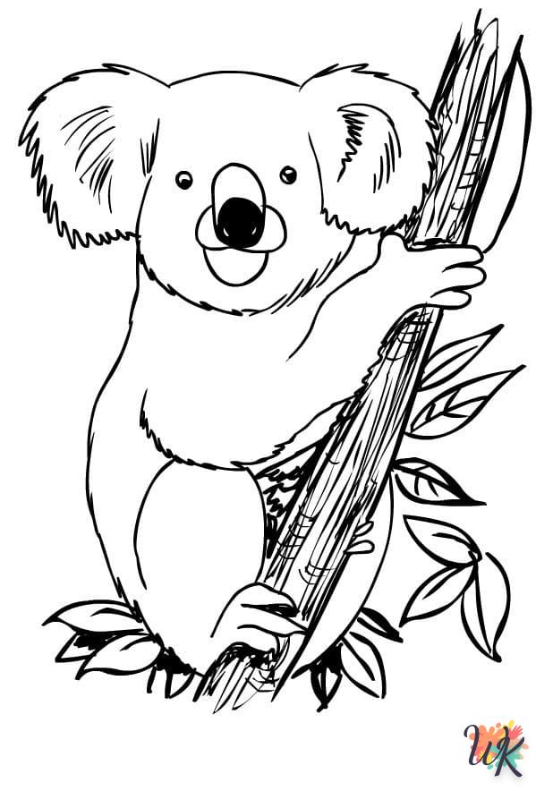 coloriage Koala  enfant 5 ans à imprimer