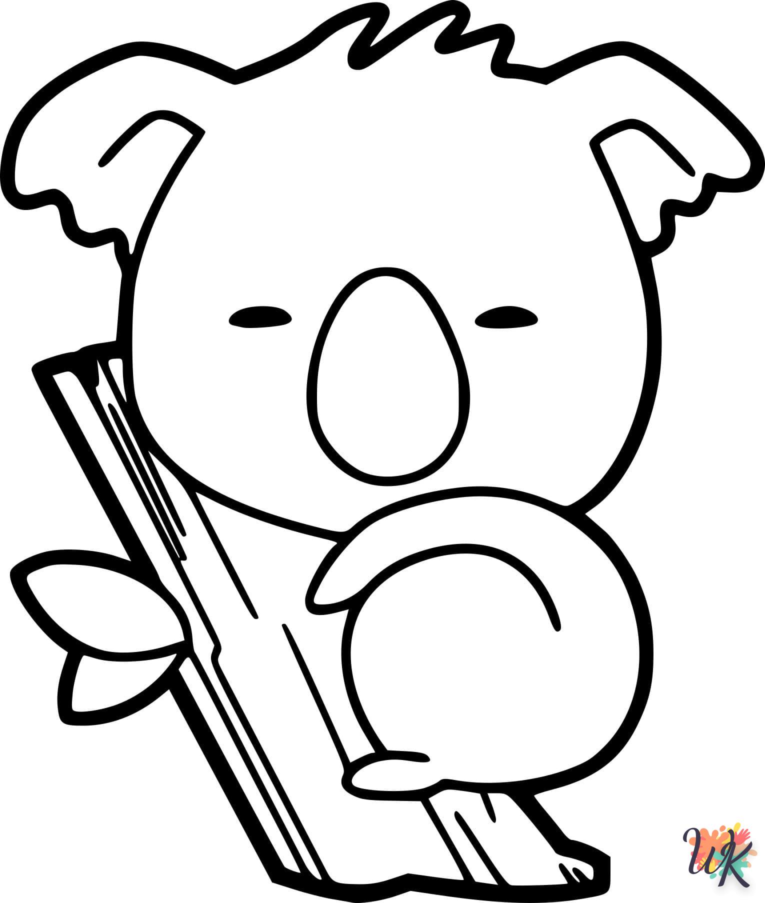 coloriage Koala  animaux enfant a imprimer 1