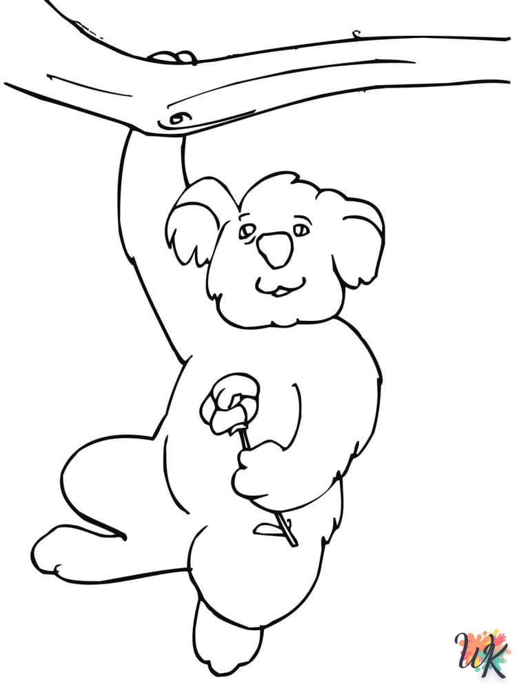 coloriage Koala  a colorier en ligne gratuitement