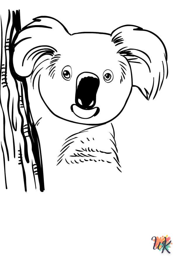 coloriage Koala  gratuit pour enfants 1