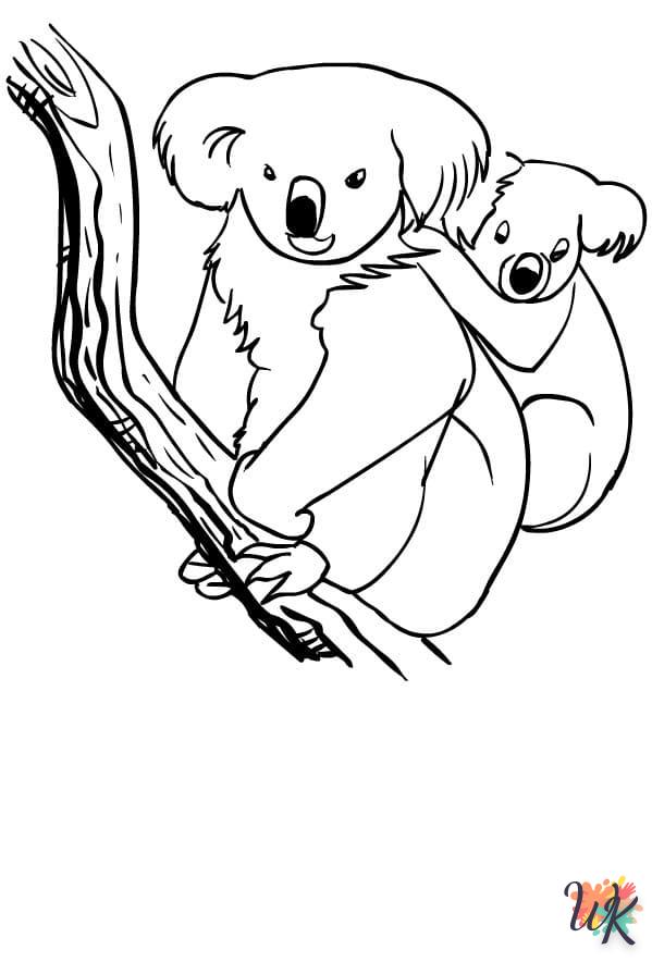 alphabet coloriage Koala  en ligne