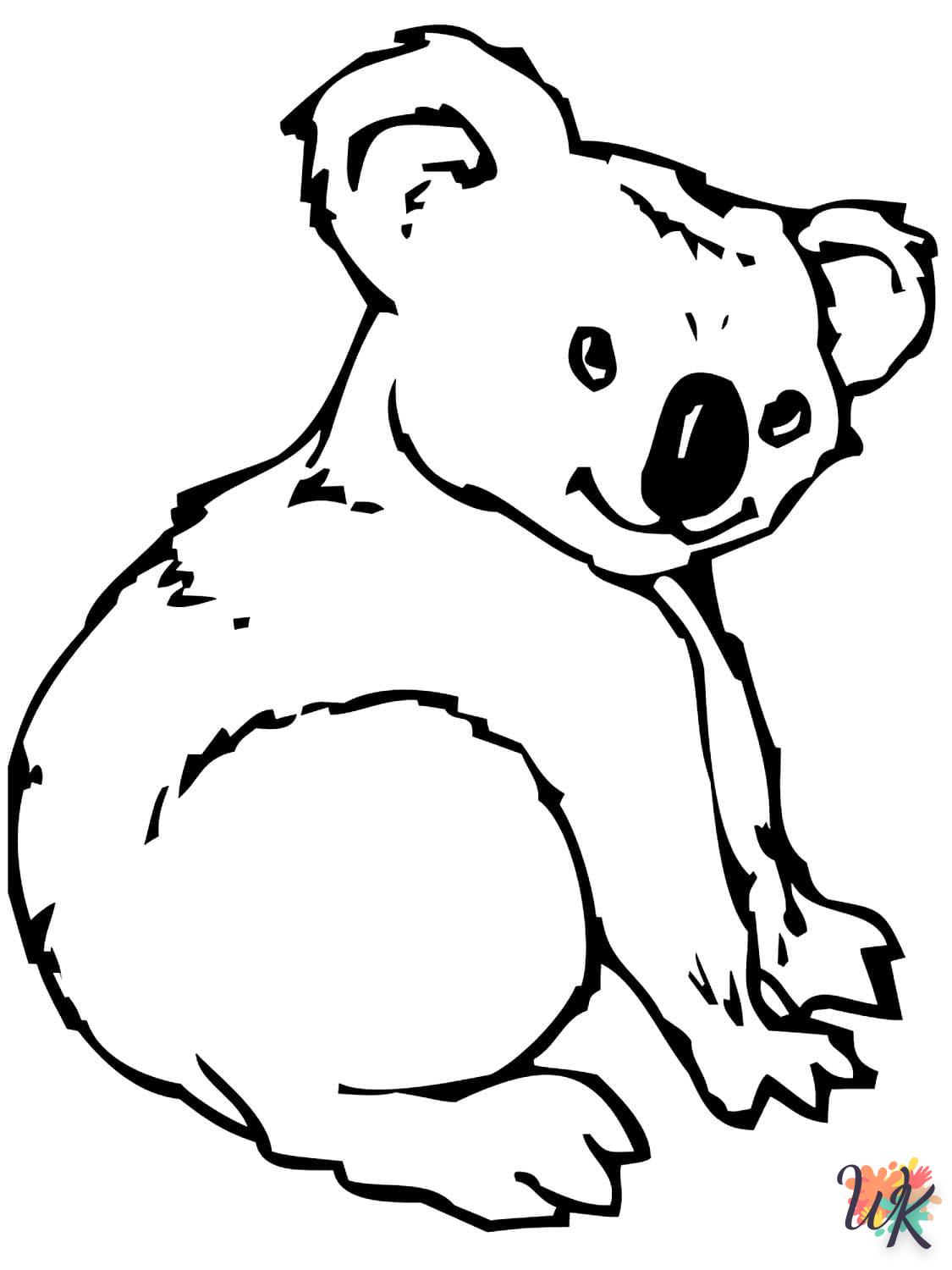 coloriage Koala  pour enfant de 10 ans