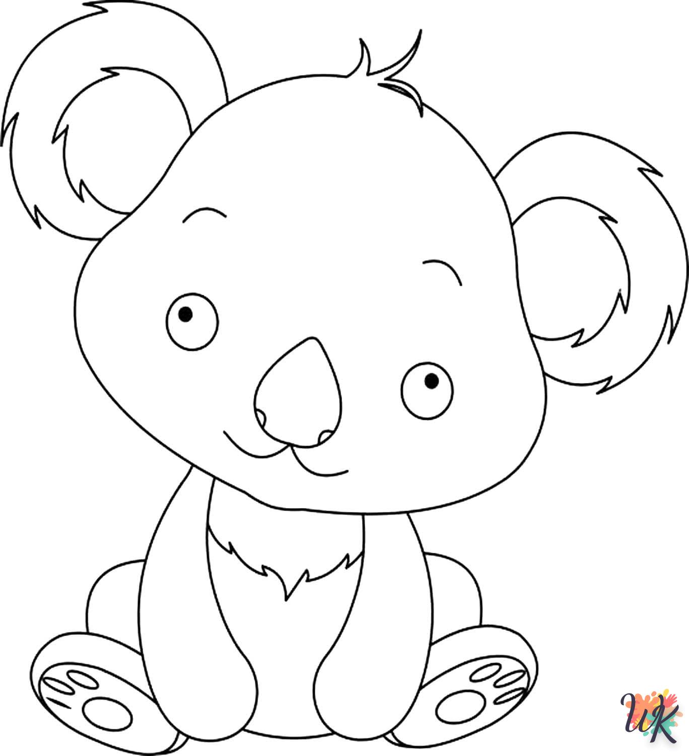 coloriage Koala  à imprimer pour enfant de 6 ans