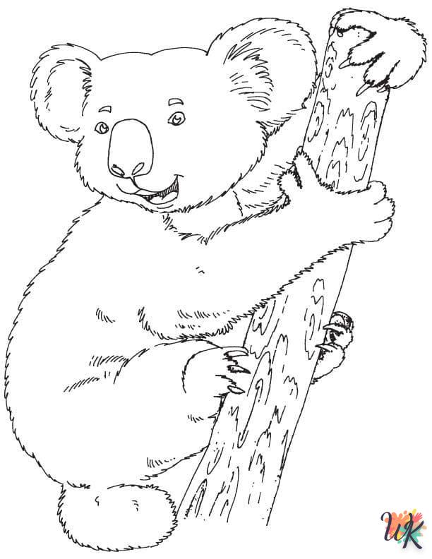 coloriage Koala  bebe à imprimer