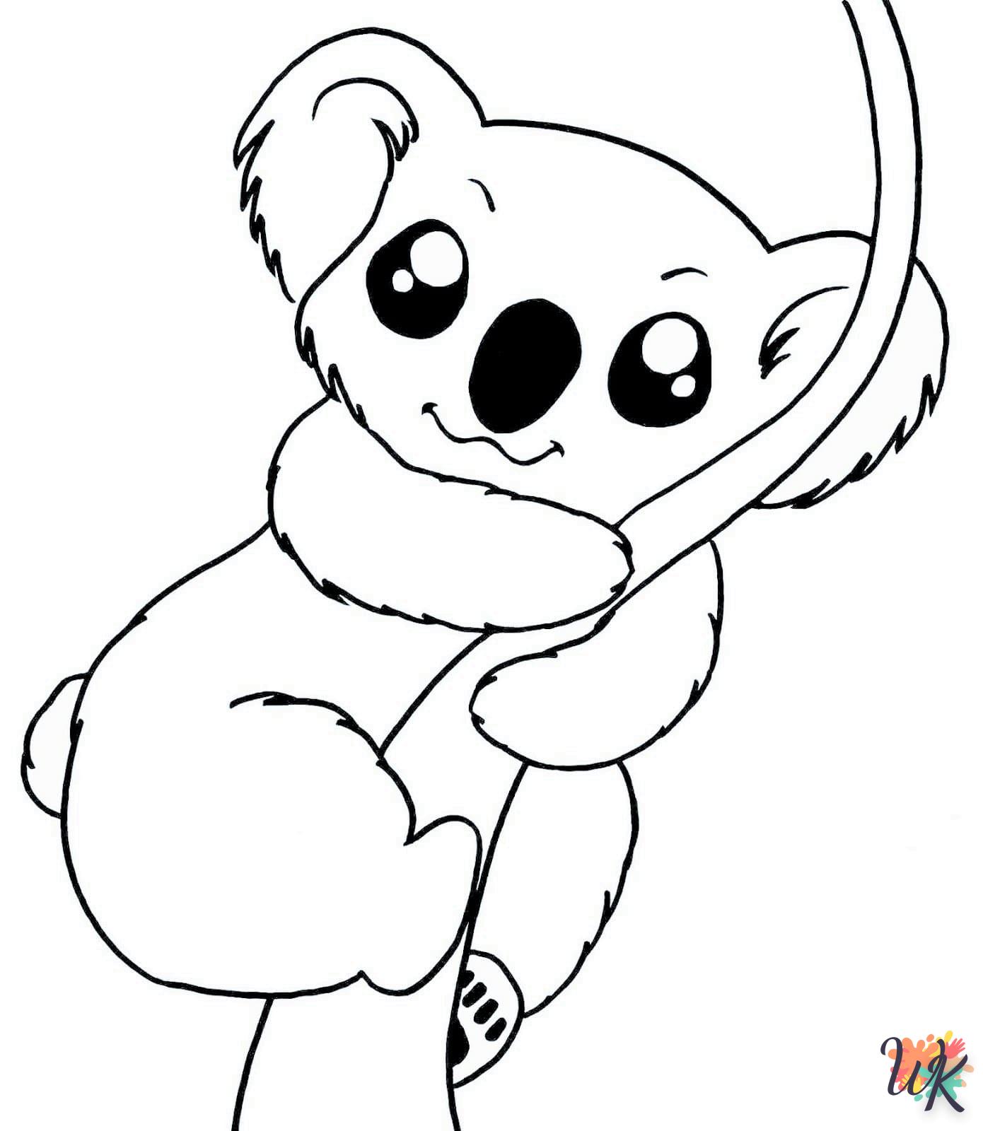 coloriage Koala  a imprimer pour enfant de 4 ans