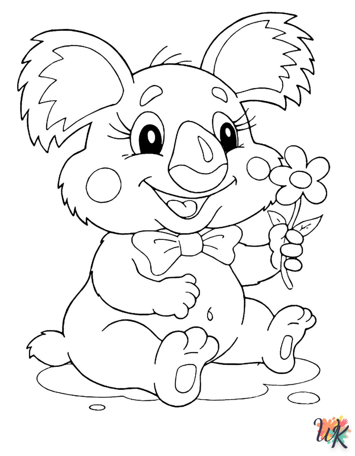 coloriage Koala  bebe animaux a imprimer gratuit