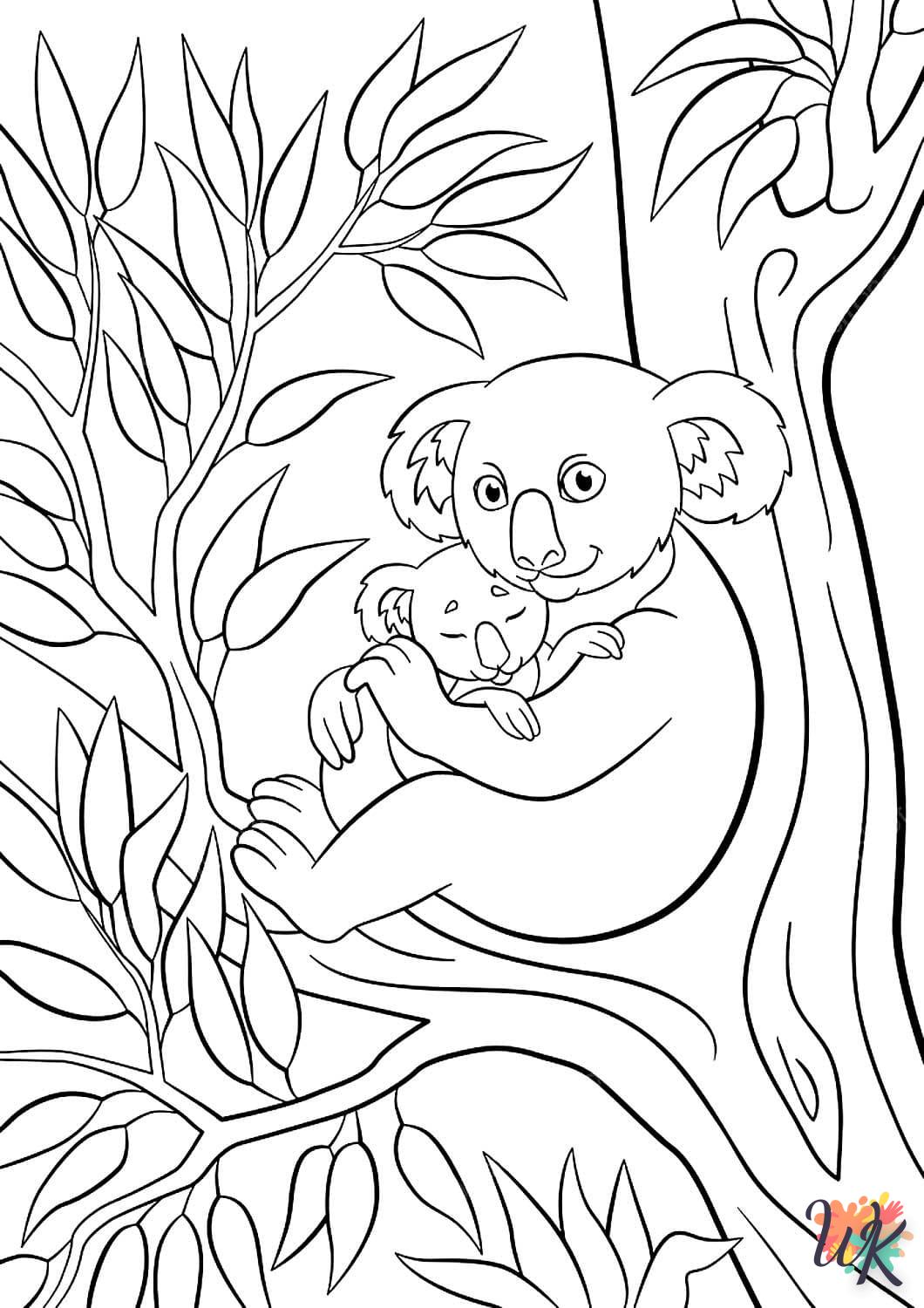 coloriage Koala  en ligne gratuit pour 12 ans