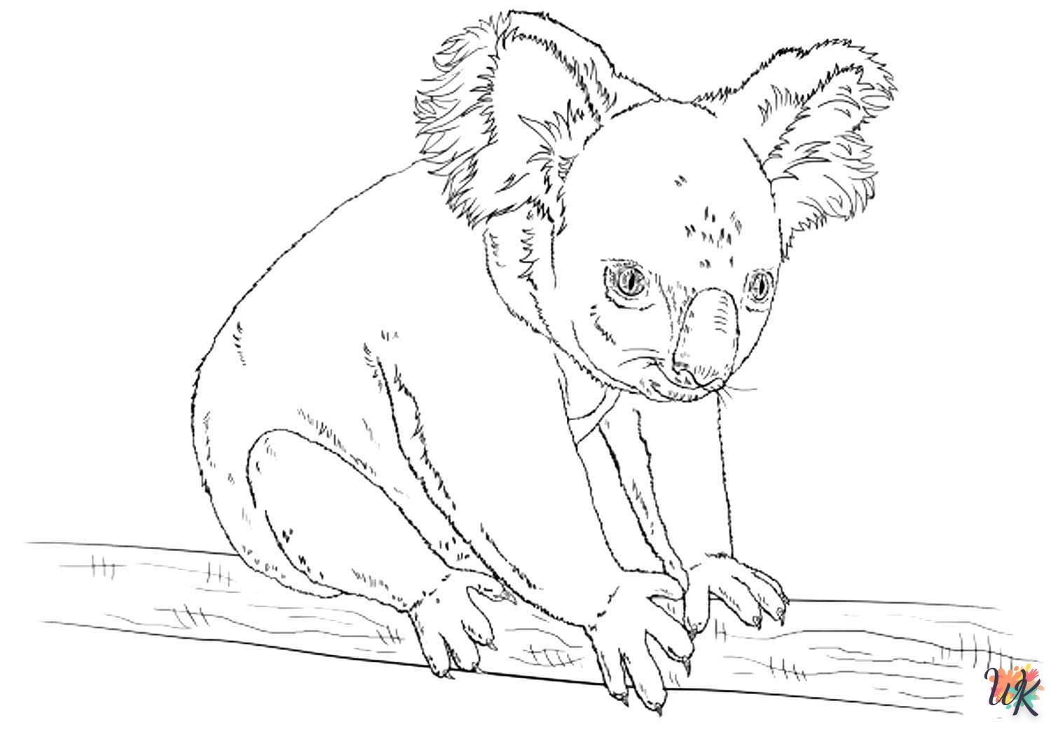 coloriage Koala  à imprimer pdf gratuit 2