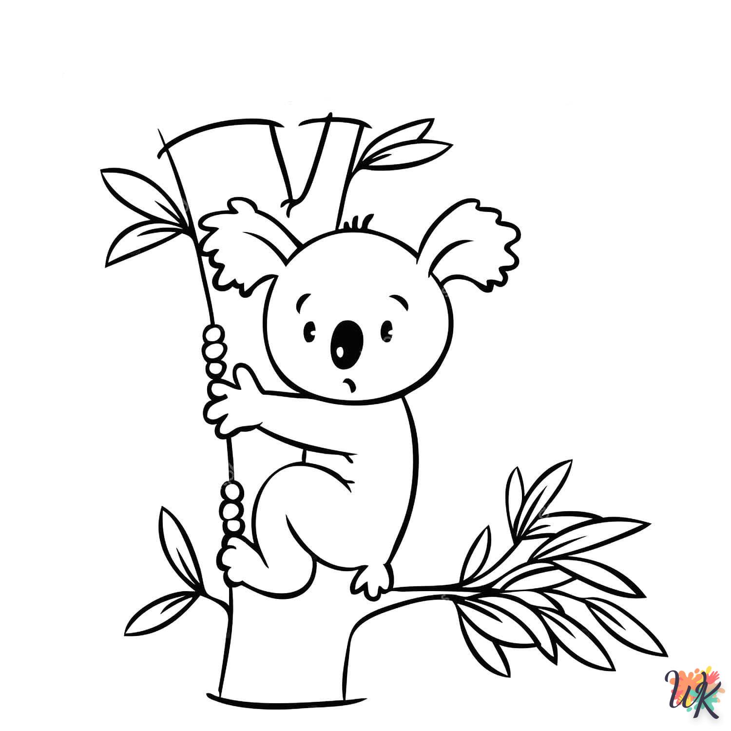 coloriage Koala  à imprimer a4