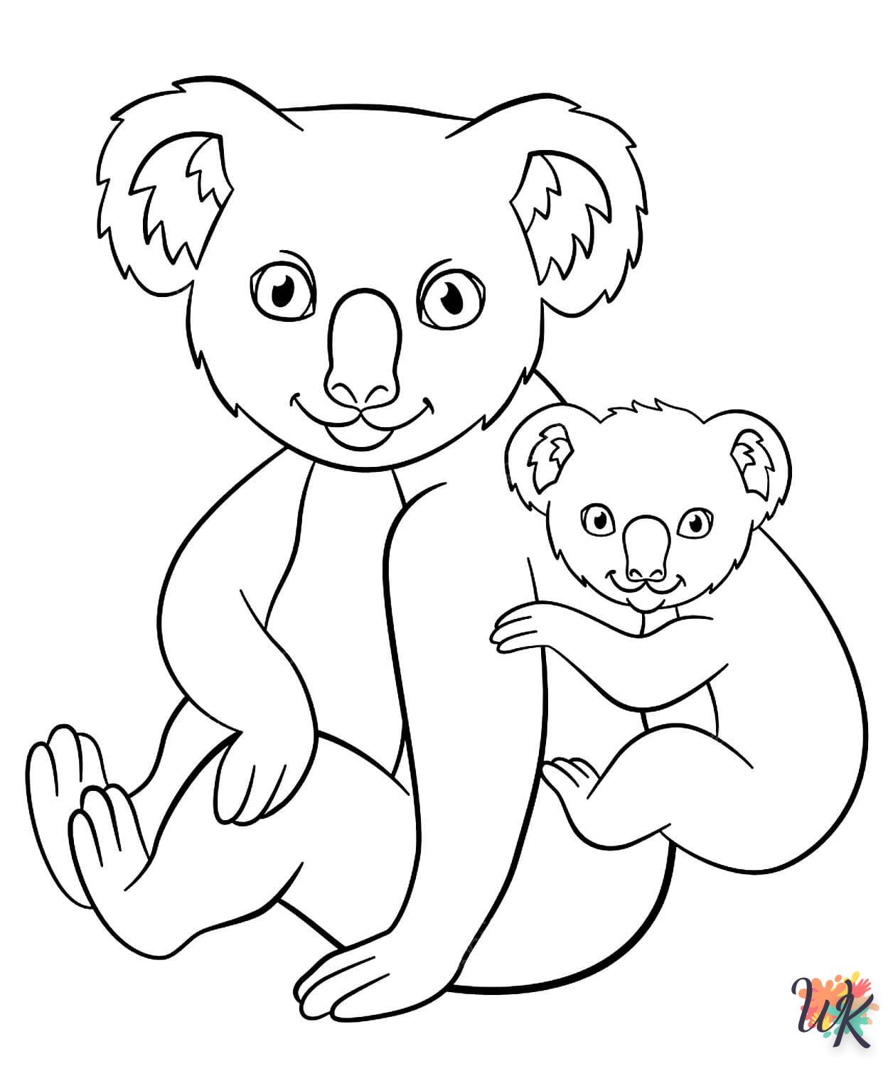 activité coloriage Koala  en ligne