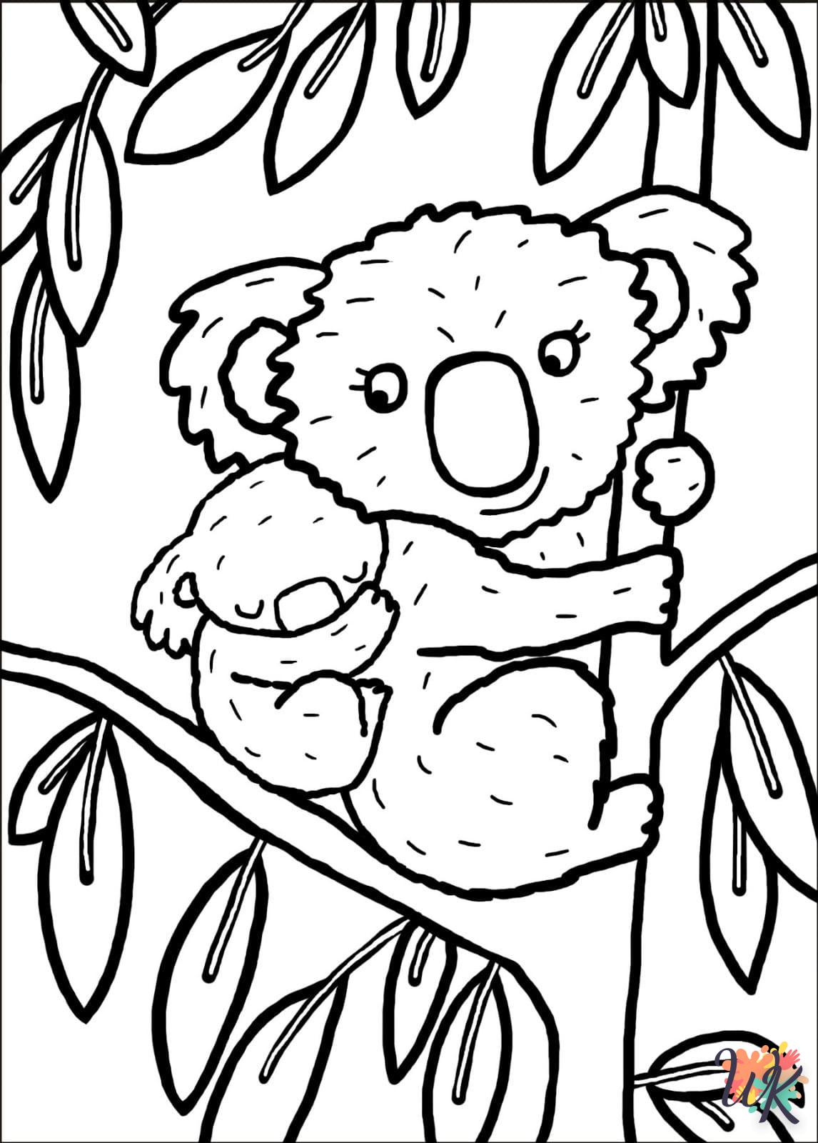 coloriage Koala  pour enfant gratuit