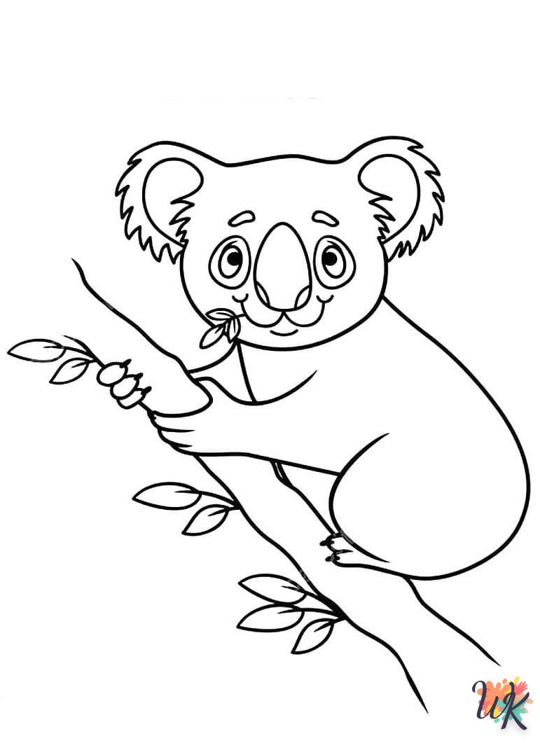 coloriage Koala  enfant 7 ans a imprimer