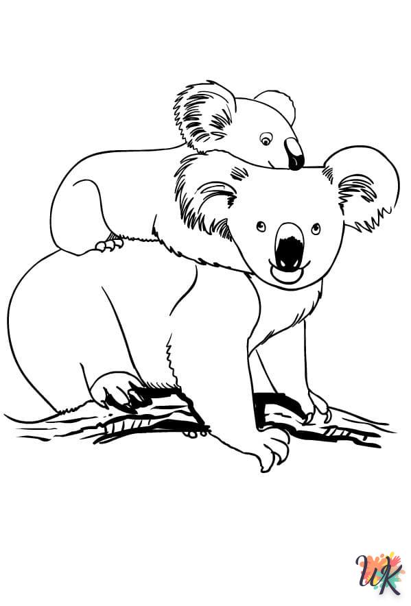 coloriage Koala  et apprentissage