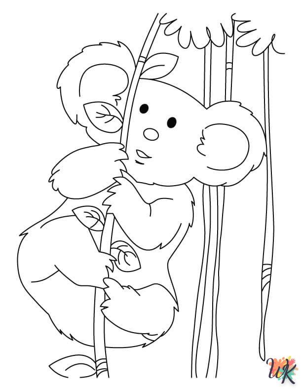 coloriage Koala  en ligne à imprimer