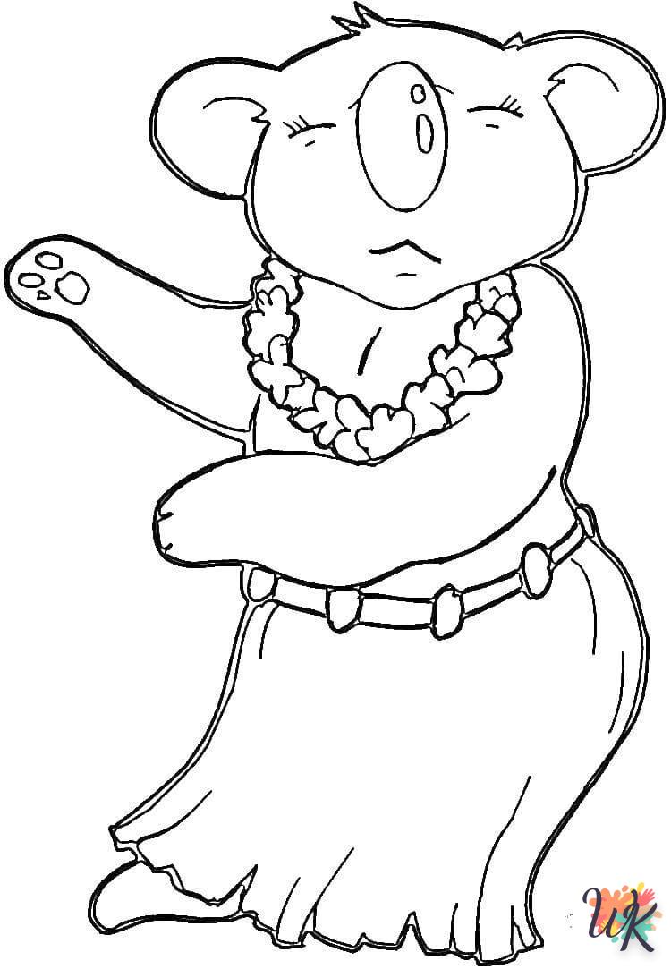 coloriage Koala  enfant 4 ans a imprimer