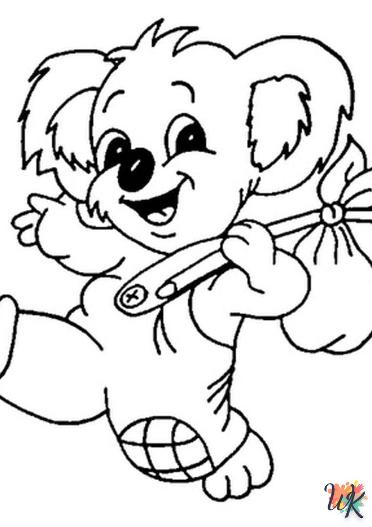 coloriage Koala  gratuit pour enfants