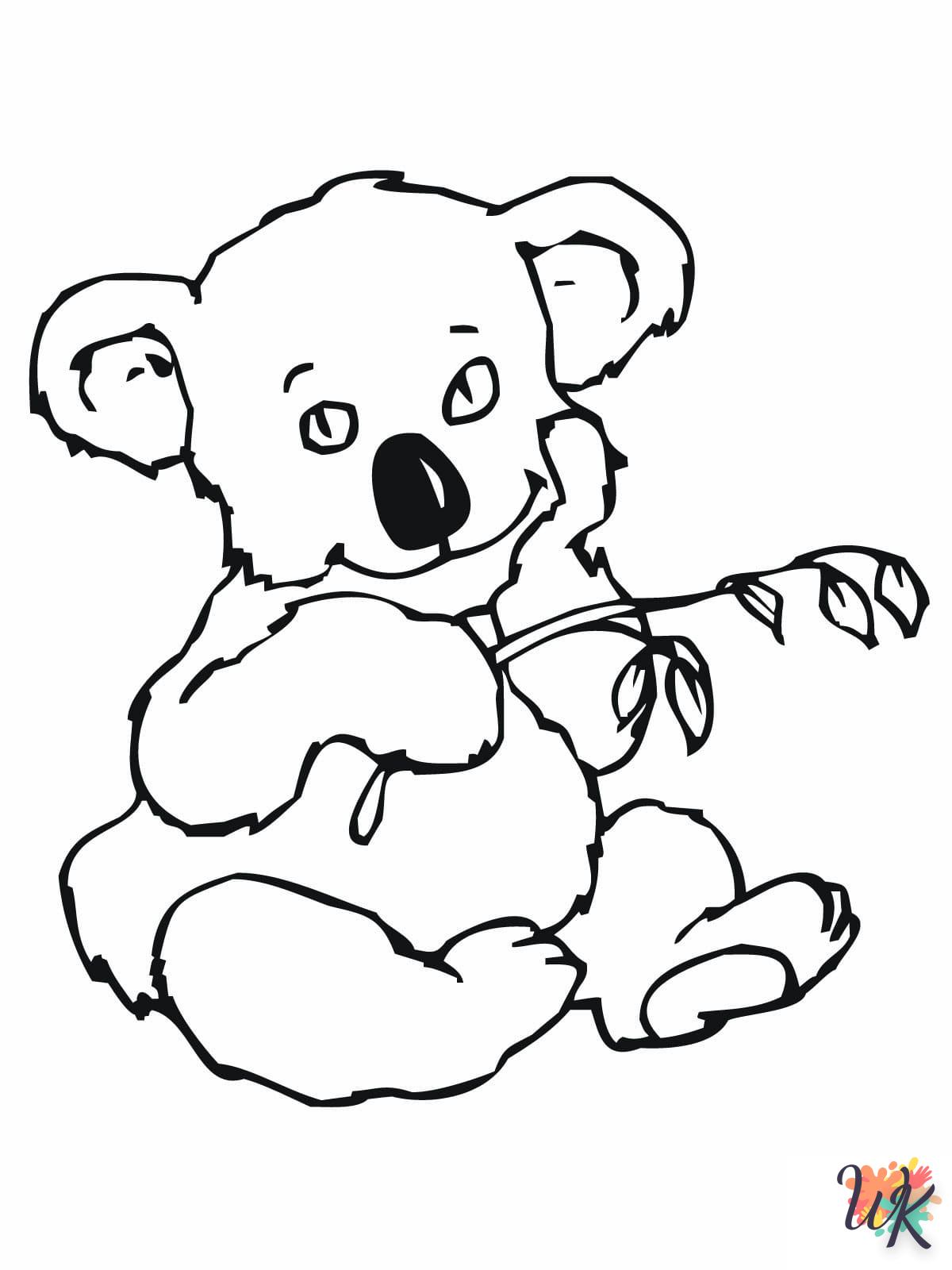 coloriage Koala  pour enfants a imprimer