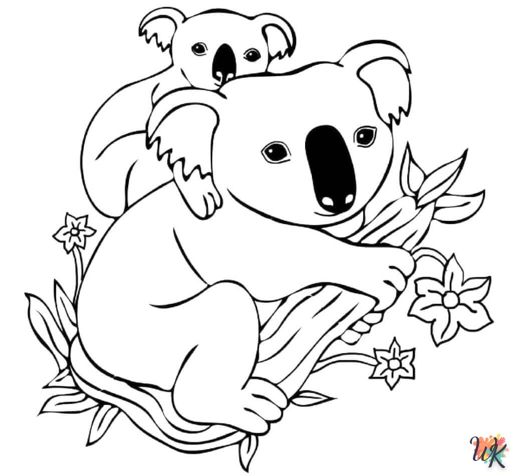 coloriage Koala  a imprimer enfant 6 ans