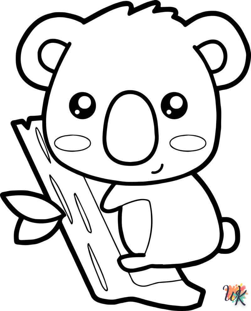 coloriage Koala  et découpage à imprimer