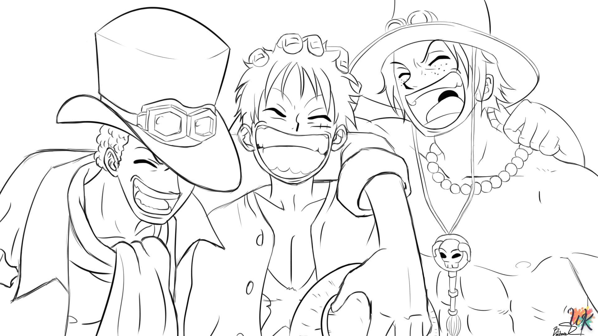 coloriage One Piece  pour lutter contre le stress