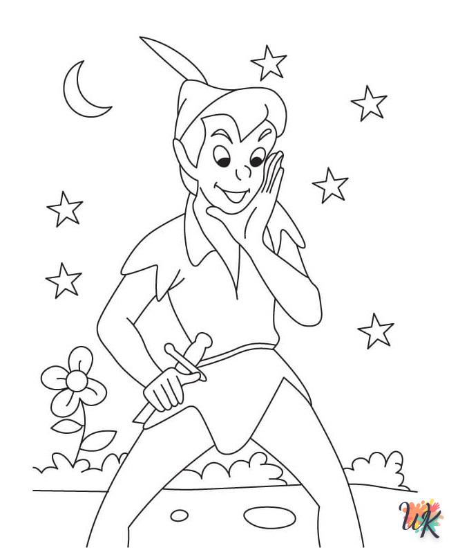 coloriage Peter Pan  pour enfants a imprimer gratuit