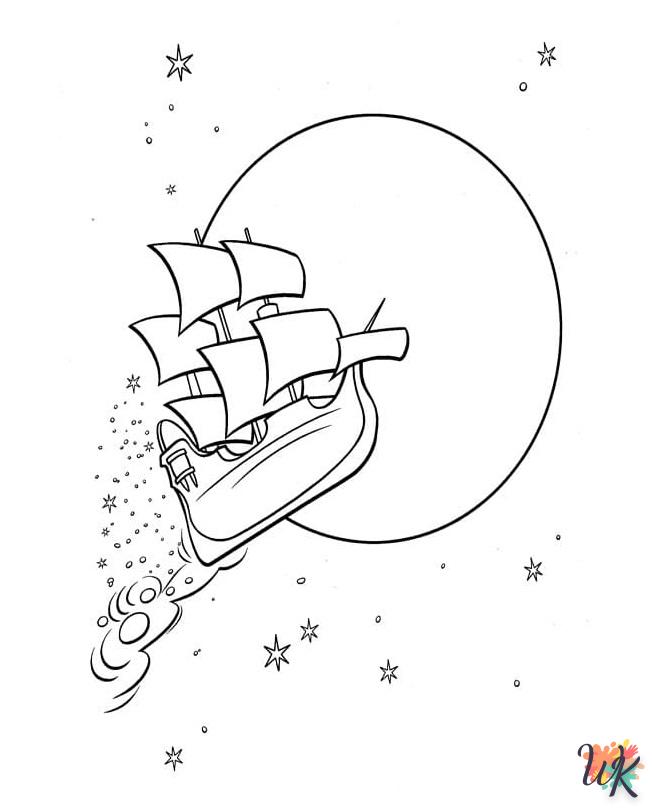 coloriage Peter Pan  à imprimer pour enfant de 3 ans