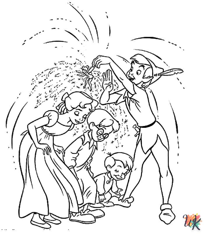 coloriage Peter Pan  enfant 2 ans a imprimer