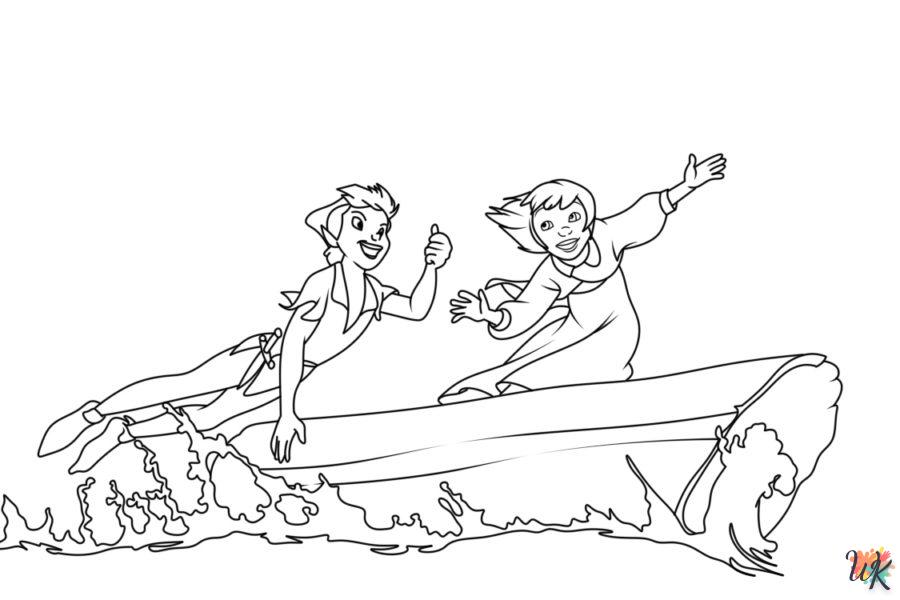 coloriage Peter Pan  à numéro adulte en ligne gratuit