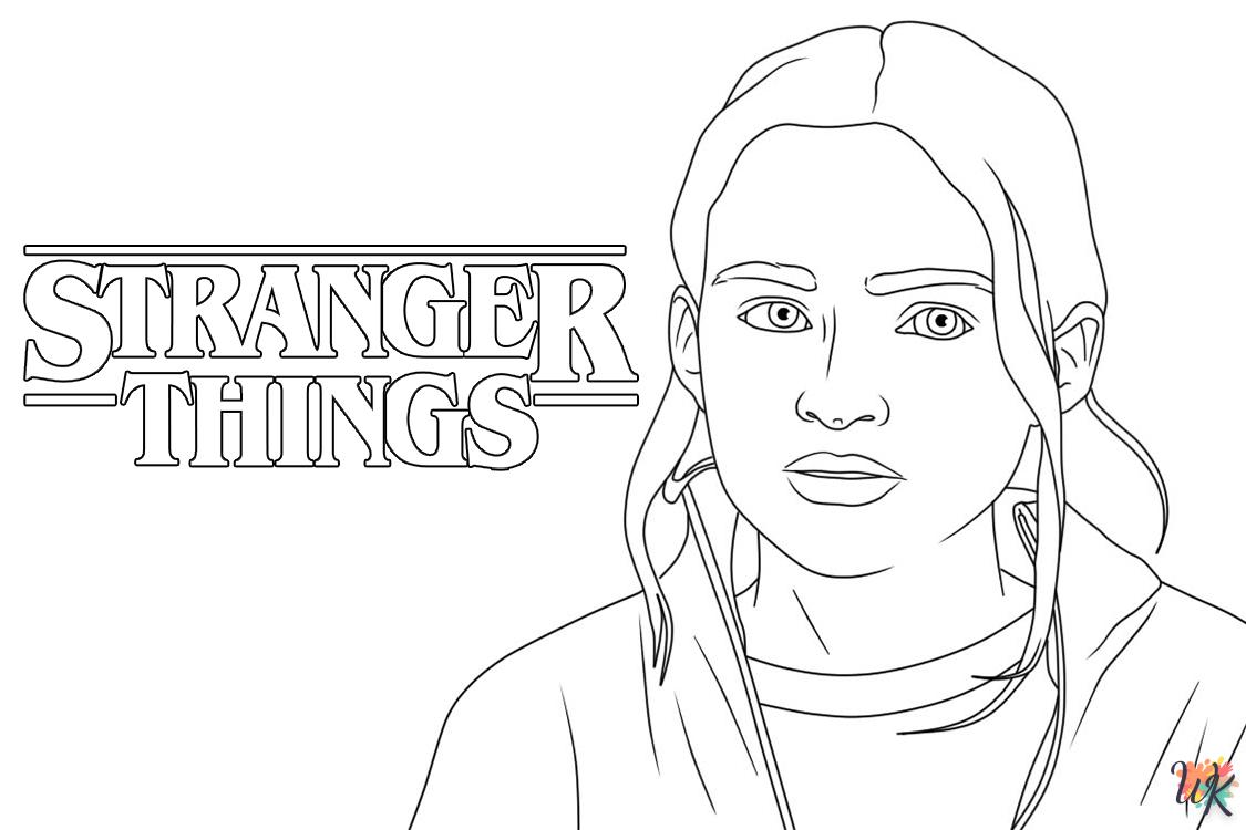 coloriage Stranger Things  enfant 5 ans à imprimer